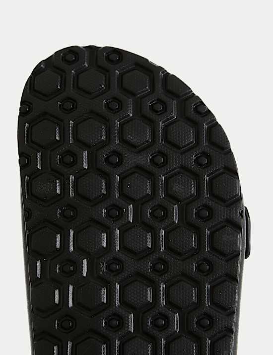 Moulded Footbed Two Strap Slider Sandals