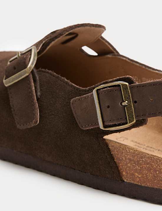 Suede Backstrap Mules