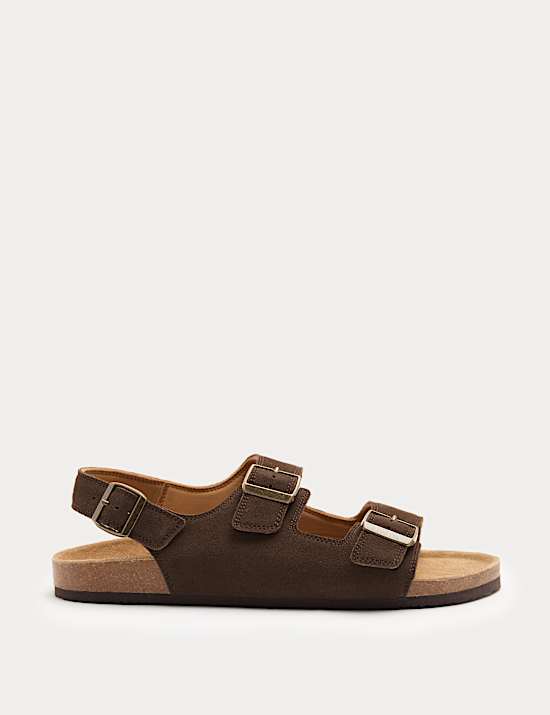 Suede Backstrap Corkbed Sandals