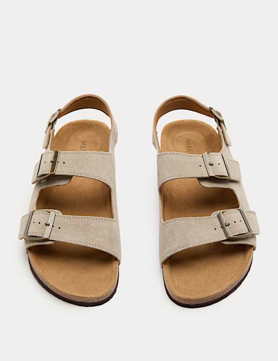 Suede Backstrap Corkbed Sandals