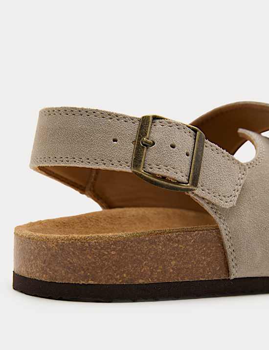 Suede Backstrap Corkbed Sandals