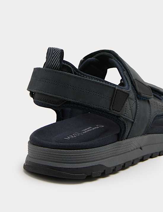 Nubuck Riptape Two Strap Sandals