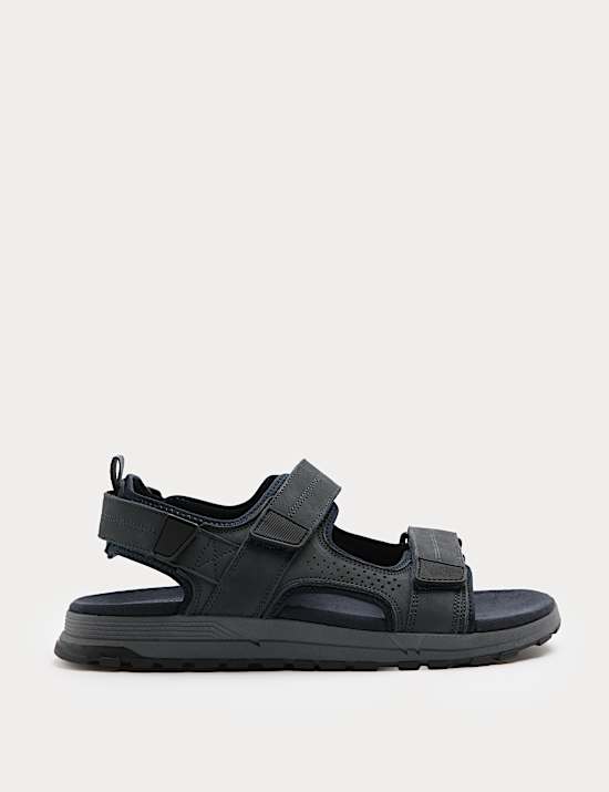 Nubuck Riptape Two Strap Sandals