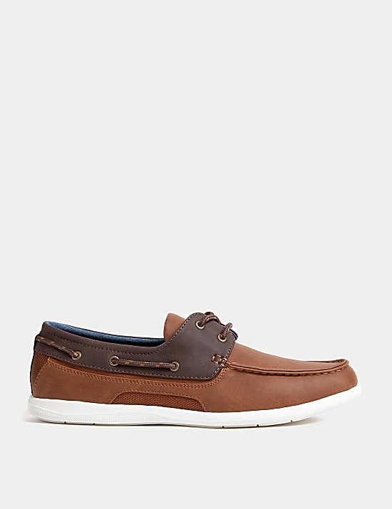 Lace Up Deck Shoes GREY Shoes M S AT