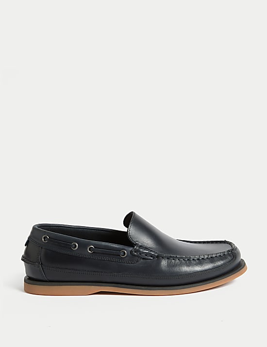 Leather Slip-On Boat Shoes
