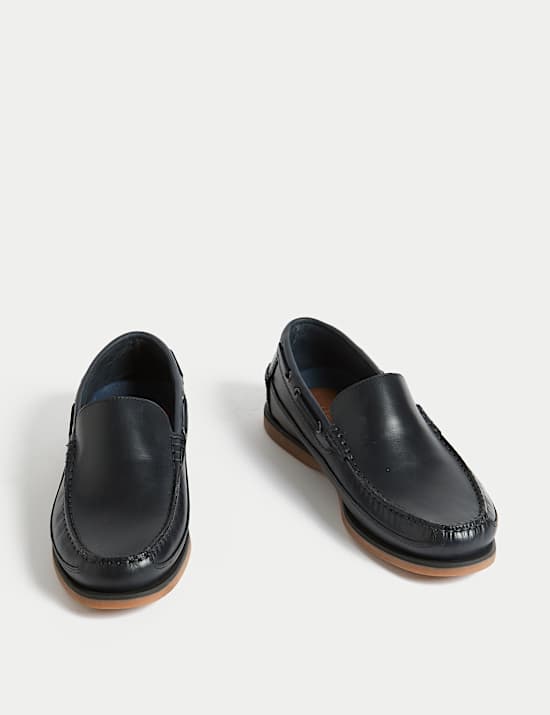 Leather Slip-On Boat Shoes