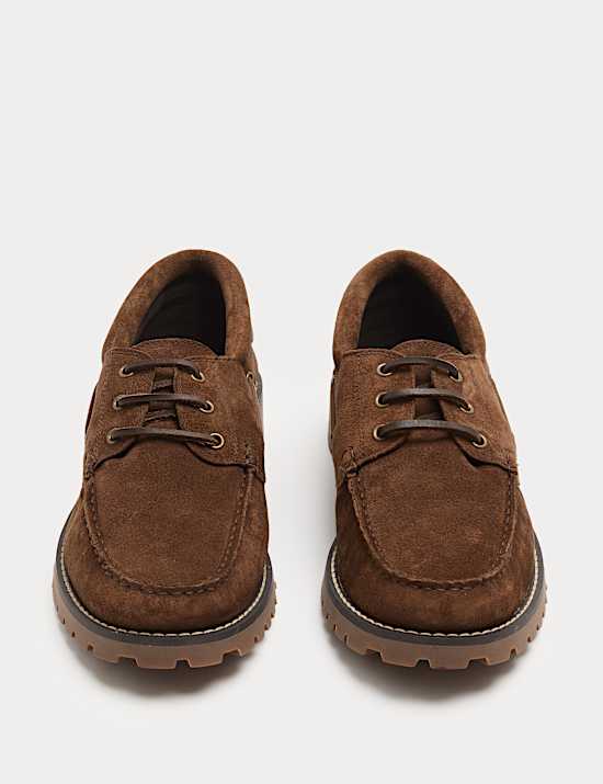 Chunky Sole Suede Deck Shoes