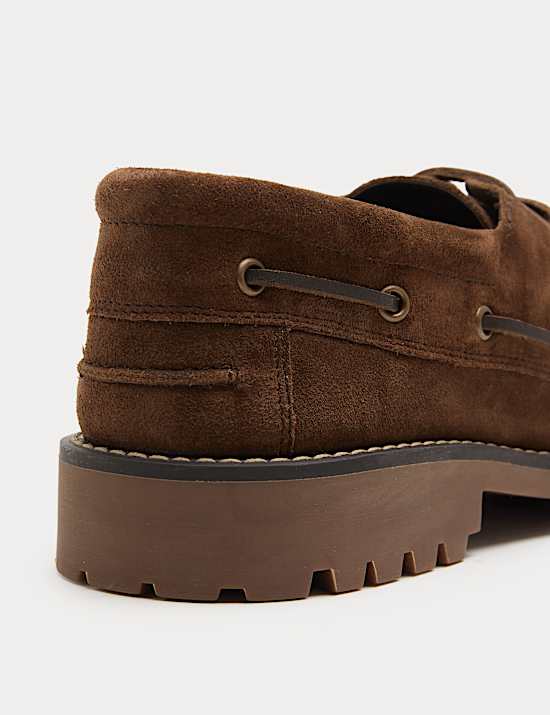 Chunky Sole Suede Deck Shoes