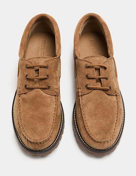 Chunky Sole Suede Deck Shoes