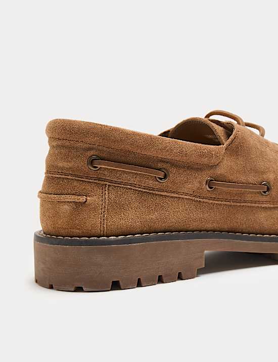 Chunky Sole Suede Deck Shoes