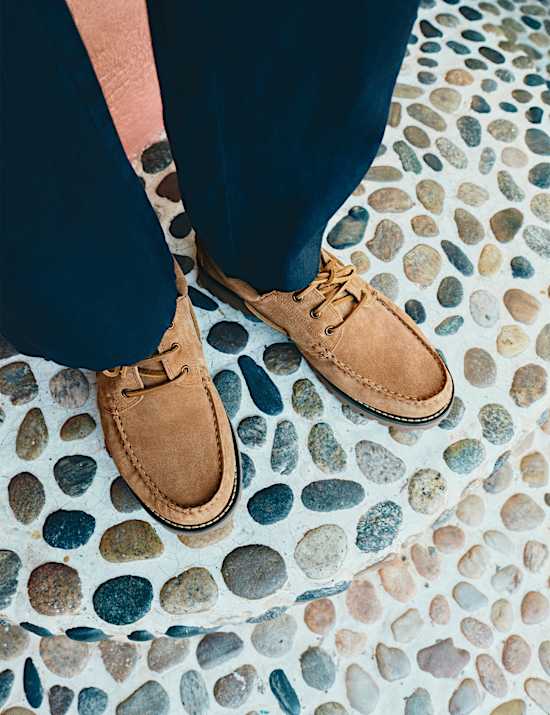 Chunky Sole Suede Deck Shoes