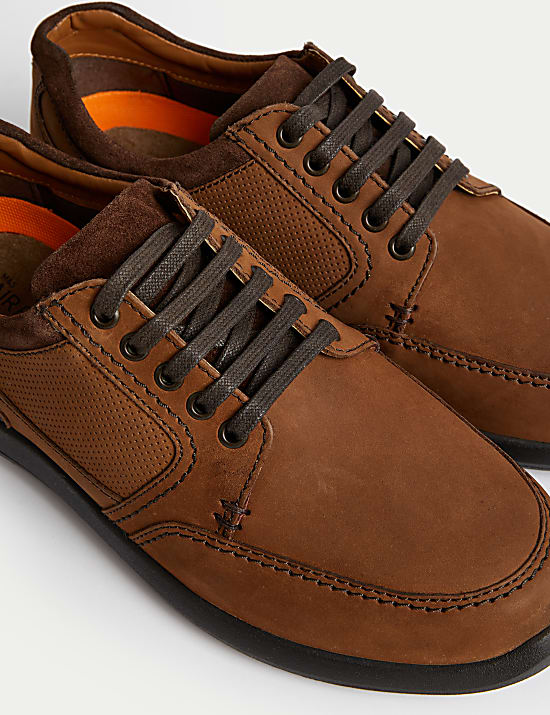 Wide Fit Airflex&trade; Leather Derby Shoes