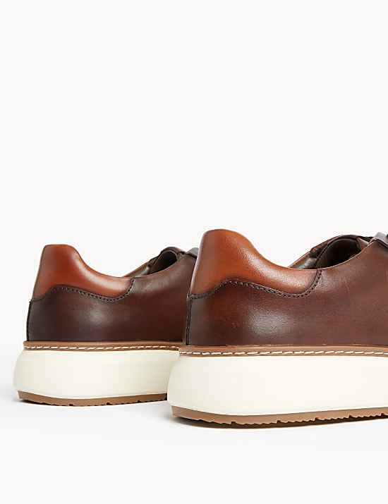 Airflex&trade; Leather Lace Up Trainers