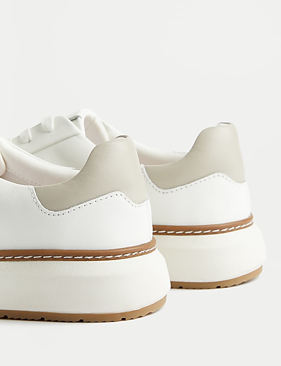 Airflex™ Leather Lace Up Trainers