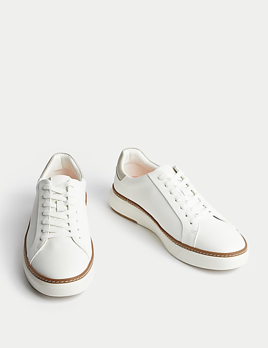 Airflex™ Leather Lace Up Trainers