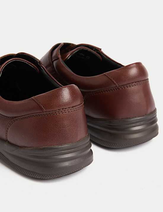 Wide Fit Leather Riptape Shoes