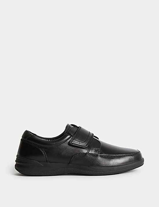 Wide Fit Leather Riptape Shoes