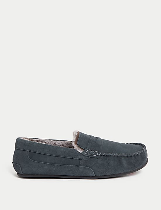Suede Slippers with Freshfeet&trade;