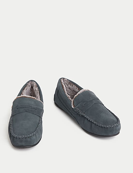 Suede Slippers with Freshfeet&trade;