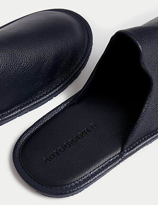 Leather Mule Slippers with Freshfeet&trade;