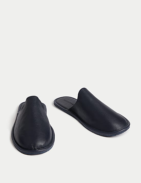 Leather Mule Slippers with Freshfeet&trade;