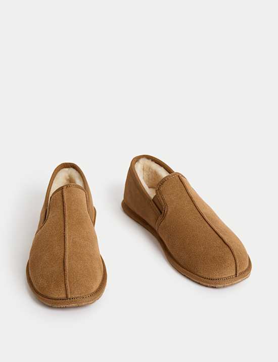 Mokassin-Slipper aus Wildleder mit Freshfeet™