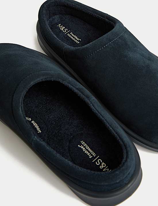 Pantoufles mules en daim