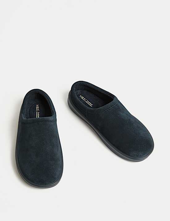 Pantoufles mules en daim