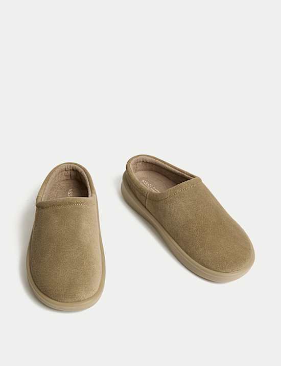 Velourslederpantoffeln