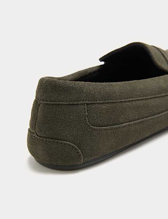 Mokassin-Slipper aus Wildleder mit Freshfeet&trade;
