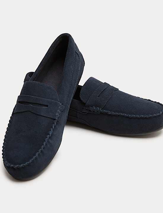 Chaussons style mocassins en daim, dotés de la technologie Freshfeet™