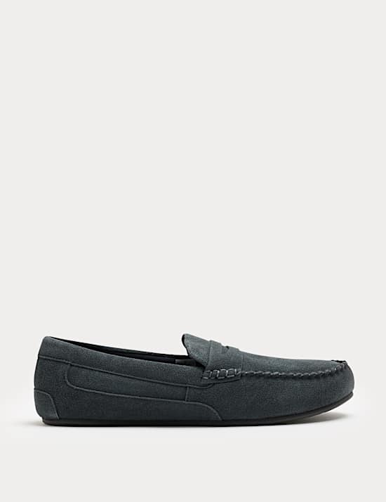 Suede Moccasin Slippers with Freshfeet™