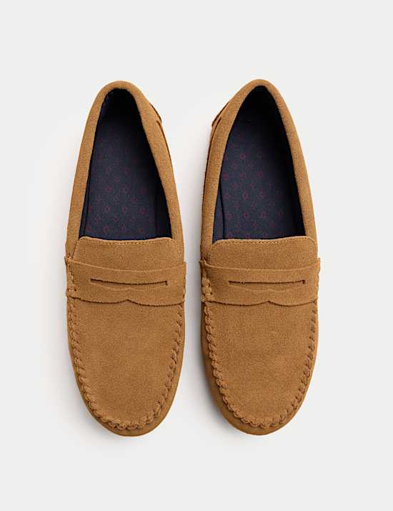 Suede Moccasin Slippers with Freshfeet™