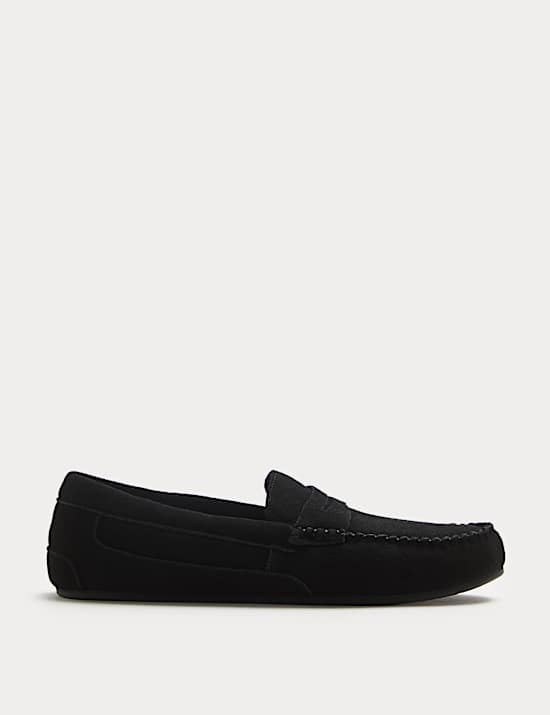 Suede Moccasin Slippers with Freshfeet&trade;