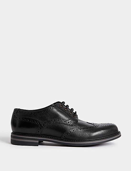 Wide Fit Leather Brogues