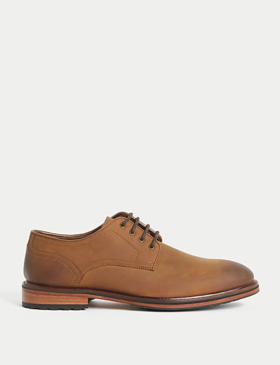 Leather Shower Resistant Derby Shoes