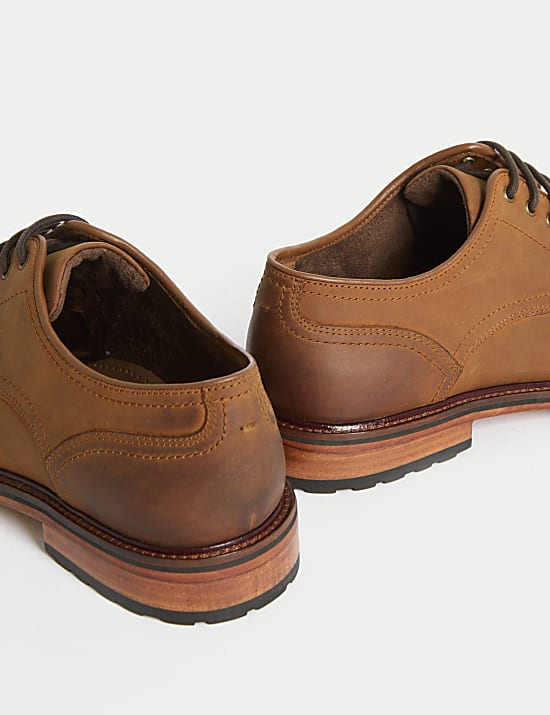 Leather Shower Resistant Derby Shoes