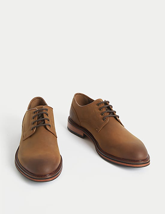 Leather Shower Resistant Derby Shoes