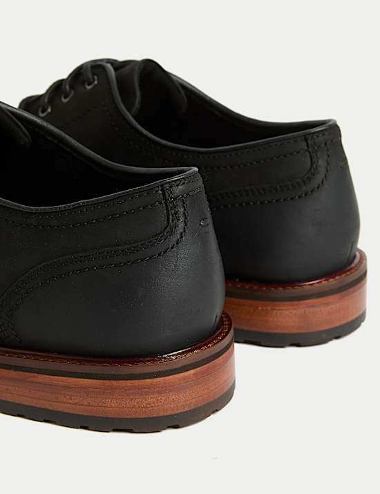 Leather Shower Resistant Derby Shoes