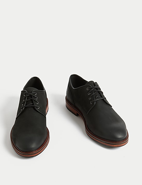 Leather Shower Resistant Derby Shoes