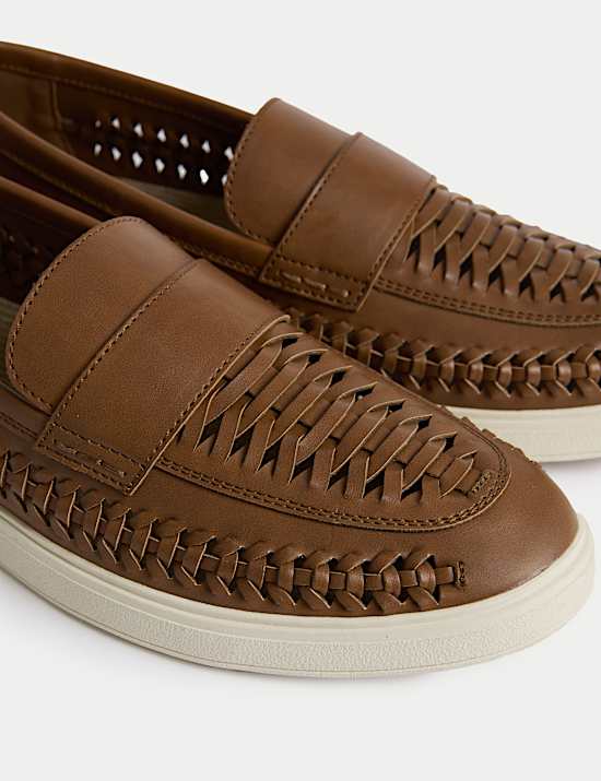 Woven Slip-On Loafers