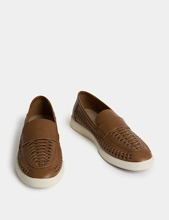 Woven Slip-On Loafers