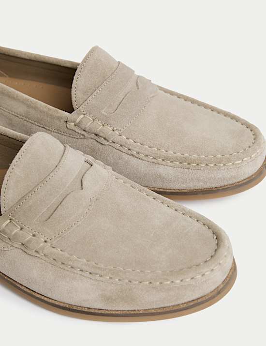 Suede Penny Loafers