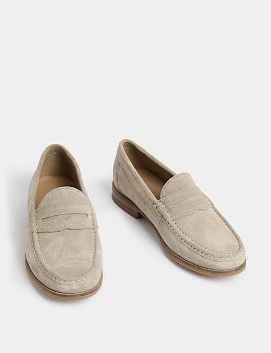 Suede Penny Loafers