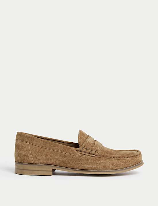 Suede Penny Loafers