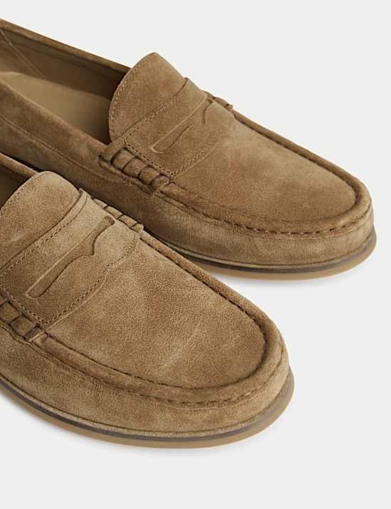 Suede Penny Loafers