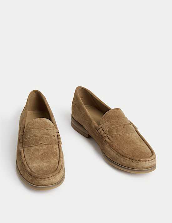 Suede Penny Loafers