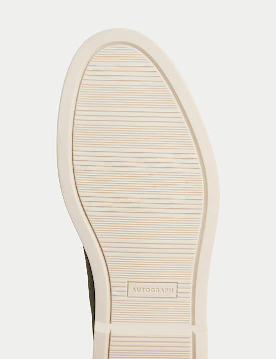 Suede White Sole Loafers