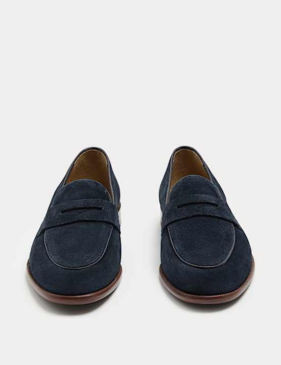 Suede Saddle Loafers