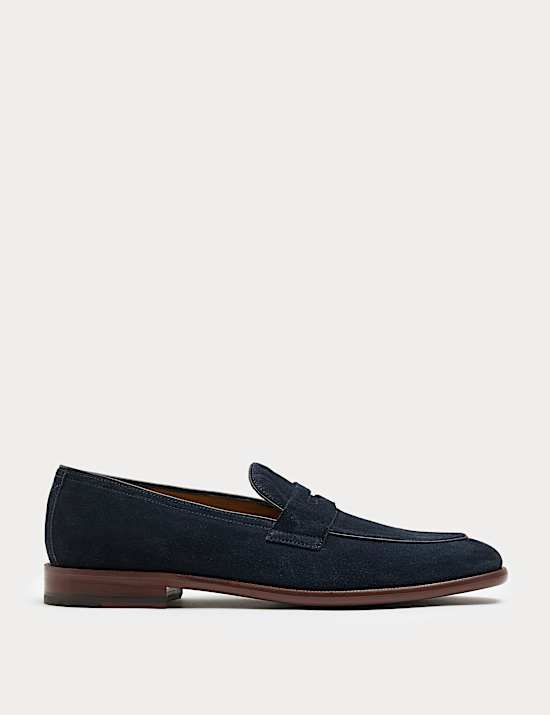 Suede Saddle Loafers